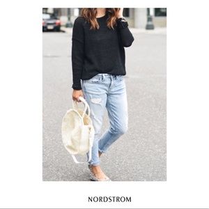 Nordstrom Trouve Skinny Boyfriend Crop Denim 26